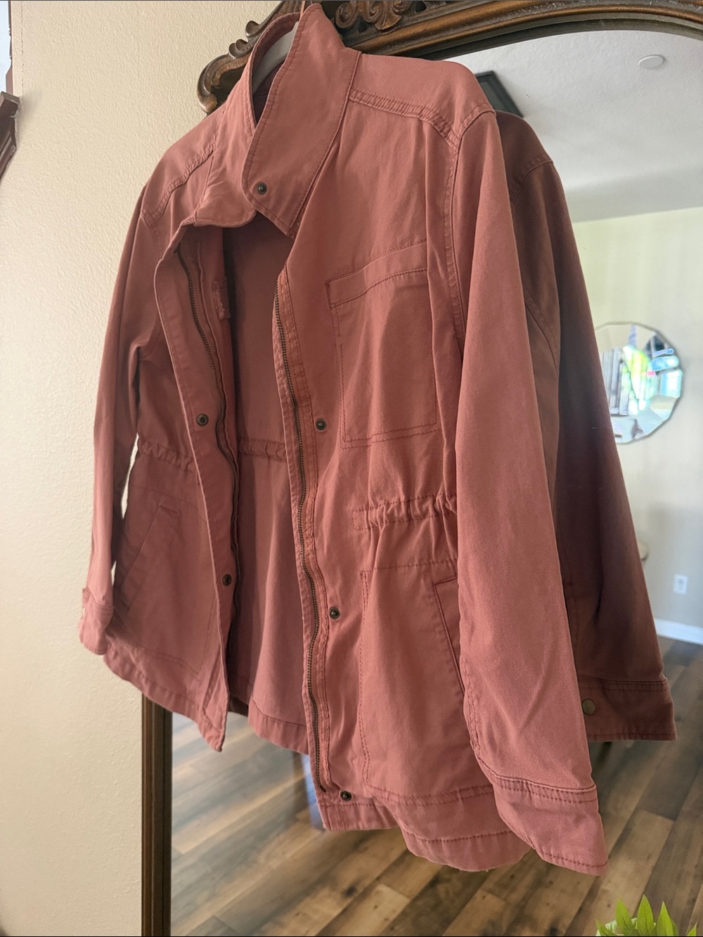 Lightweight Utility Jacket in Dusty Rose
